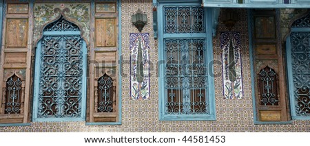 Traditional Arabic architecture in El-Jem, Tunisia