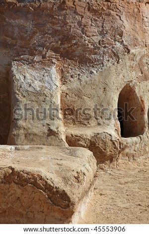TOZEUR, TUNISIA - JANUARY 2010: The remains of the sets from the \