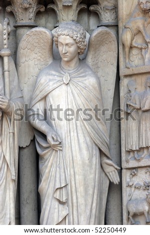 Angel, Notre Dame Cathedral, Paris, Portal of the Virgin