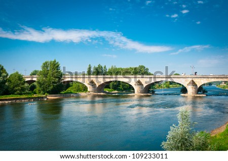 Bridge over Loire river, Orleans, Loire Valley, France