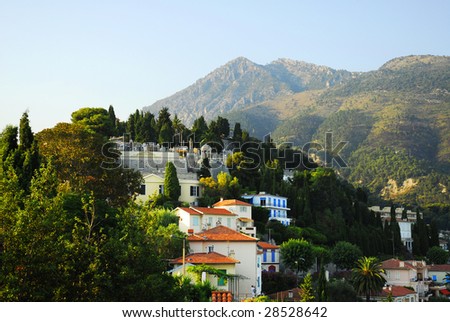 stock photo Panoramic view Menton France Save to a lightbox 