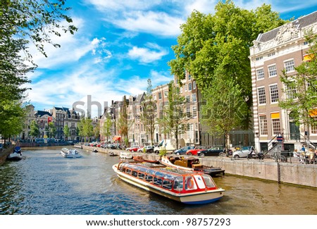 One of canals in Amsterdam