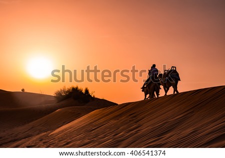Dubai, UAE - 29th Feb, 2016: Dune bashing at Desert safari in  Land Cruiser