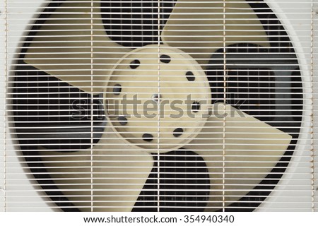 Air Conditioner Ventilation Fan Background / Air Conditioner Ventilation Fan / Close-up Ventilation Fan of Air Conditioner Background
