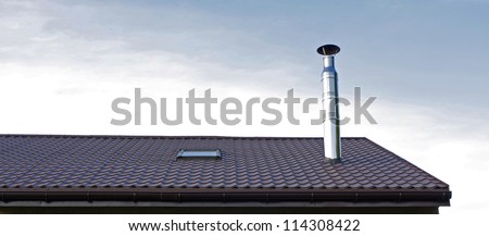 roof with a modern chimney