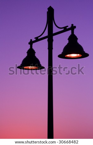 Lamp post in the twilight