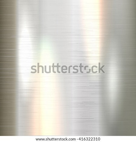 Metallic background brushed polished steel texture, created with gradient mesh. Vector EPS 10.