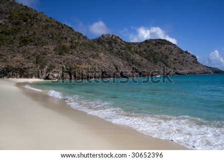 Anse de Gouverneur on the caribbean rich and famous island of St Barths (French West Indies)