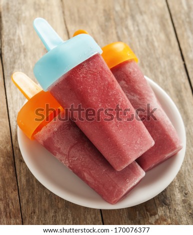 strawberry ice cream stick