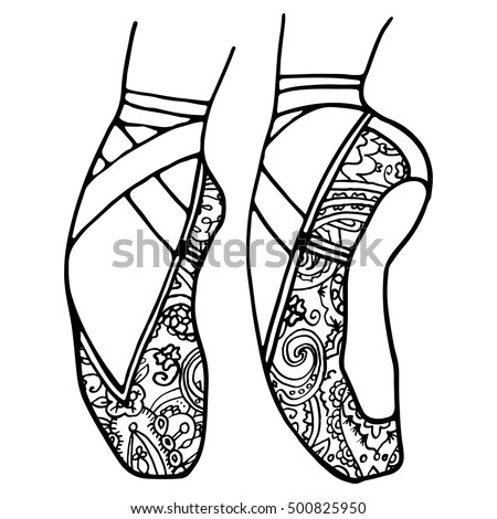 dancer coloring pages teens pointe shoe - photo #5