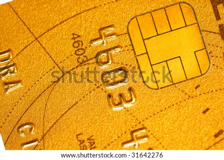 Detail of a credit card