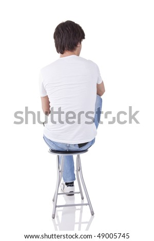 sitting man back