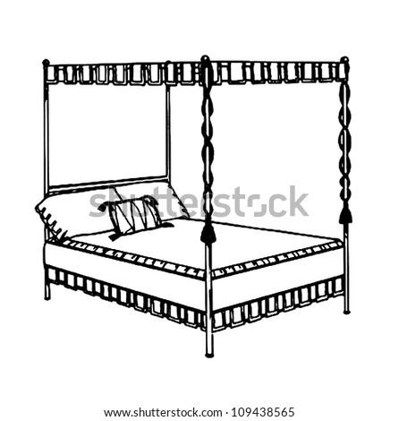 Sketch Bed Stock Photo 109438565 : Shutterstock