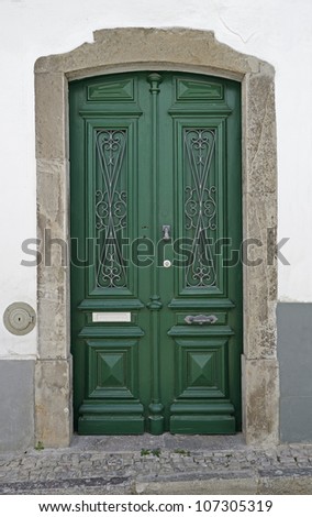 One of the typical nostalgic entry doors in the old town of \