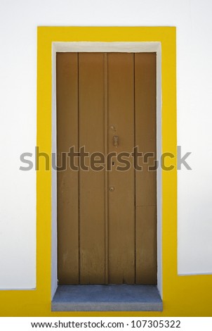 One of the typical nostalgic entry doors in the old town of \