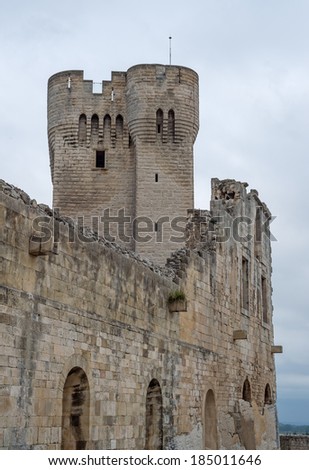 The defense tower of the ancient castle and abbey \