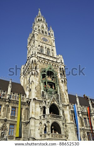 The historic town-hall of Munich in Bavaria