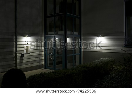 The typical dark entrance of a hostel in Germany