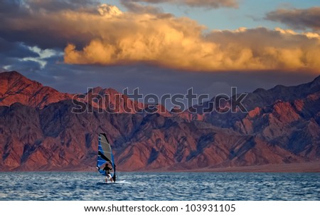 Water sport and recreation activities at the Red Sea, Eilat, Israel