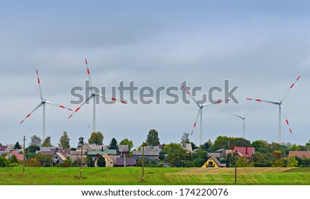 Environmentally user-friendly wind electric turbines in countryside of Lithuania