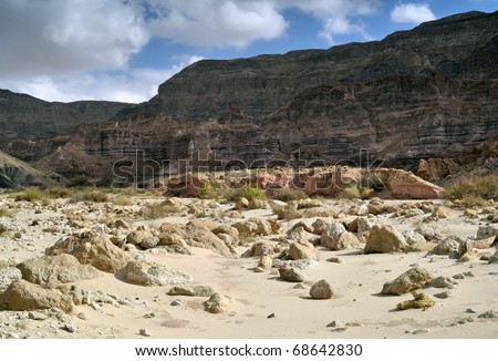 Paradise valley in geological park Timna, Israel