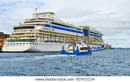 Passenger ships at the port of Stavanger, Norway
