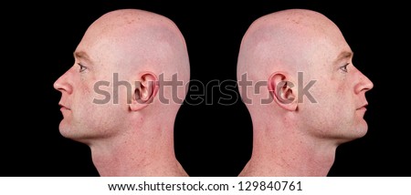 Male Side Profile Close Up Head Shot Stock Photo 129840761 : Shutterstock