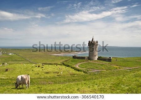 old irish castle on the west coast of ireland
