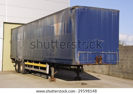 truck trailer at warehouse