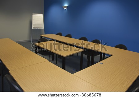 empty large modern classroom or business training meeting room