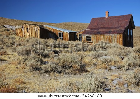 old usa western gold ghost mining town of bodie