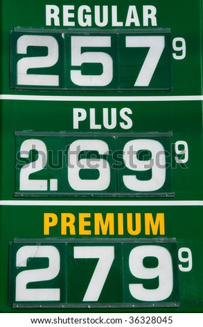 Higher Price Gas Station Sign USA