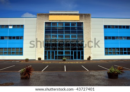 photo of modern office block units for rent,copy space