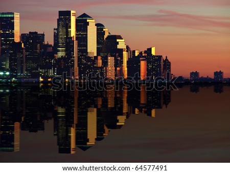 new york city skyline at night black and white. new york cityscape skyline