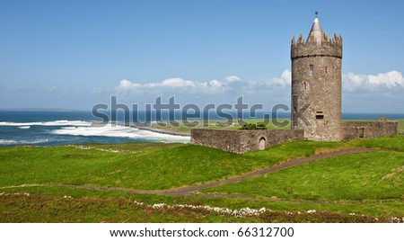photo of a old irish castle in the west of ireland