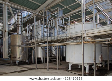 equipment for industrial production of wine in the factory