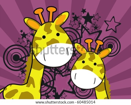 giraffe wallpaper. cartoon giraffe background