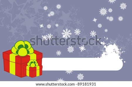 xmas gift box background in vector format