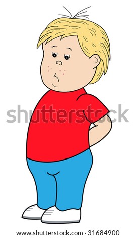 Sad Child Cartoon Character Stock Vector Illustration 31684900