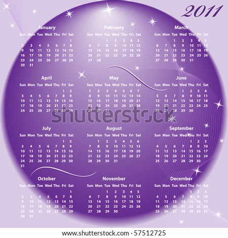 monthly calendar 2011 with holidays. Holidays wide free calendar in