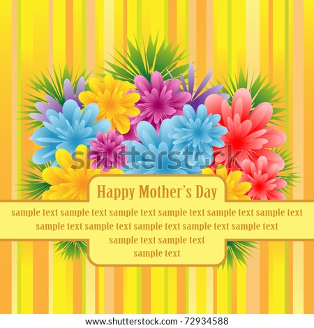 Flowers  Mothers  on Flowers For Mothers Day  Anniversary Or Birthday Celebration Set On A