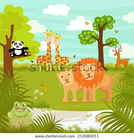 Safari Animals border