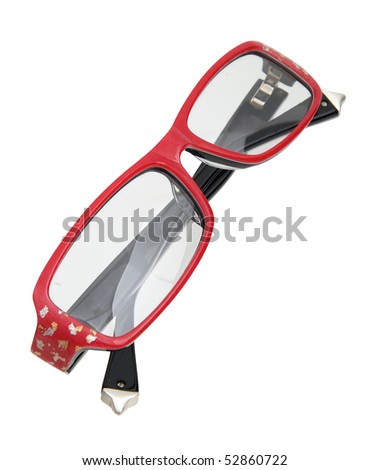 Eye glasses isolated on white background. 3 different clipping path included