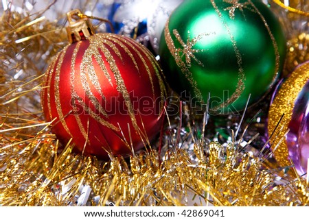 New Year\'s toys and decorative Christmas-tree decorations