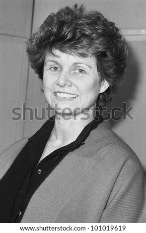 LONDON - DECEMBER 12: Alison McNair, Conservative party Parliamentary Candidate for Greenwich, attends a photo call on December 12, 1990 in London.