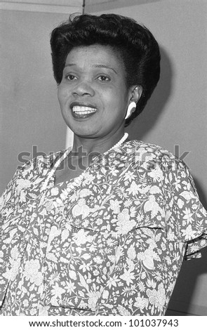 LONDON - DECEMBER 12: Lurline Champagnie, Conservative party Parliamentary Candidate for Islington North, attends a photo call on December 12, 1990 in London. She was later Mayor of Harrow.