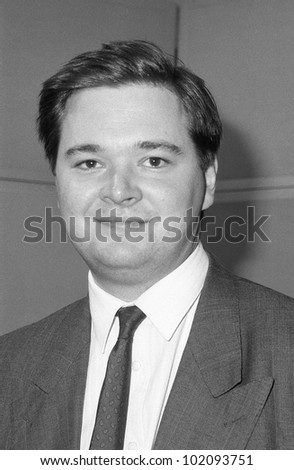 LONDON - DECEMBER 12: Jeremy Galbraith, Conservative party Parliamentary Candidate for Newham North East, attends a photo call at Conservative Central Office on December 12, 1990 in London.