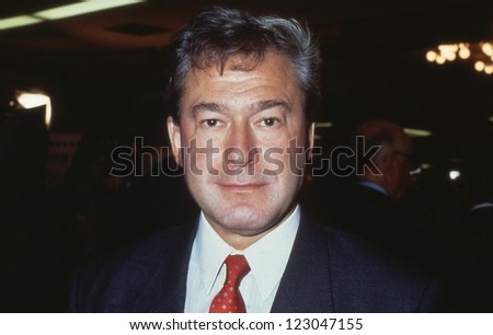 BRIGHTON, ENGLAND - OCTOBER 1: Tony Banks, Labour party Member of Parliament for Newham North West, attends the party conference on October 1, 1991 in Brighton. Later Lord Banks, he died in 2006.