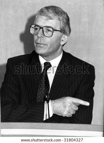 LONDON- MARCH 20: John Major, British Prime Minister at a press conference on March 20, 1992 in London. Major was Prime Minister from 1990-1997.