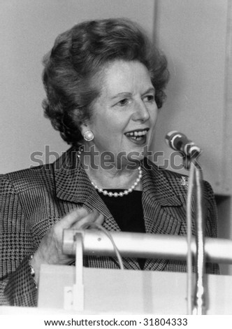 LONDON- JULY 1: Margaret Thatcher, British Prime Minister, speaks on July 1, 1991 in London. She was Prime Minister from 1979-1990.